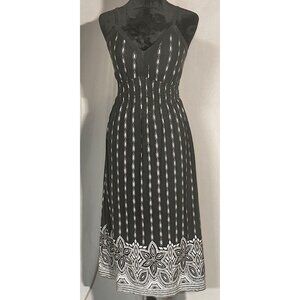 Athleta Black and White Knit Dress, Tank Dress, Size LT